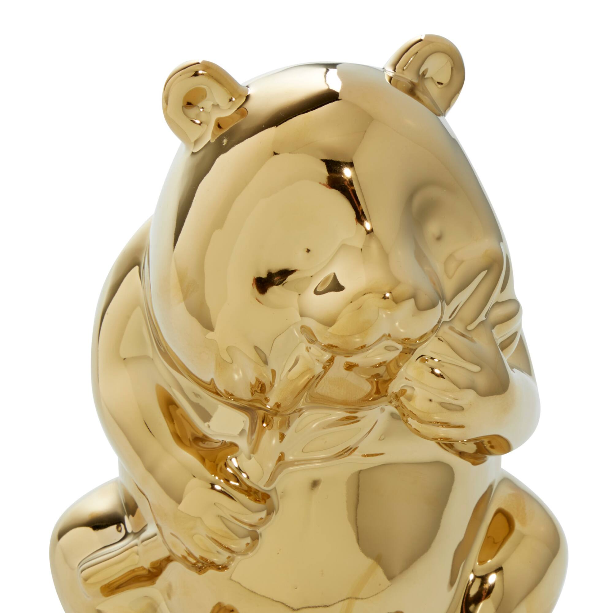 Gold Porcelain Glam Sculpture, set of 2, 7", 8"